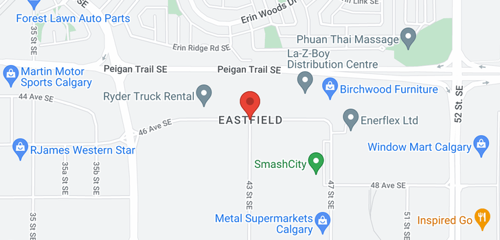 map of #607 409 East Hills BV SE